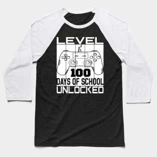 Level 100 completed 100 days of school unlocked Baseball T-Shirt